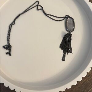 Kendra Scott Black Tassel Pendant Necklace